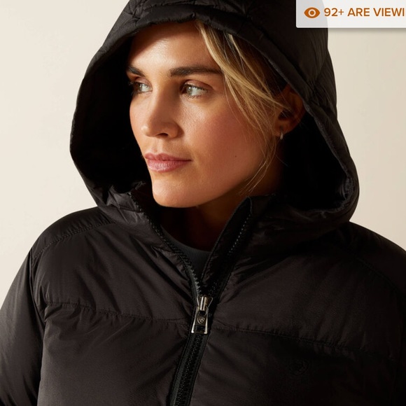 Ariat UltraPuff Down Coat in Black Size Small 10062378 - Picture 3 of 15